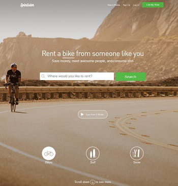 spinlister, l'airbnb des vélos
