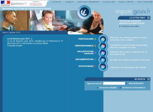 page d'accueil de impots.gouv.fr