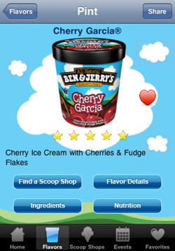 l'application ben & jerry's scoop of happiness