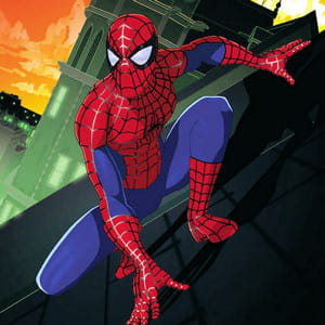 spiderman, dans le dessin animé éponyme.