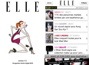 l'application elle, un titre du groupe lagardère