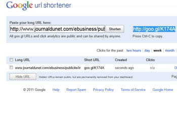 google url shortener