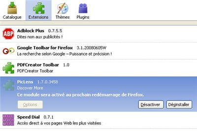de plus en plus d'extensions sont compatibles avec firefox 3