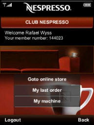 site mobile de nespresso