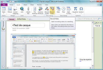 onenote, un outil de prise de note très intuitif à très fort potentiel.