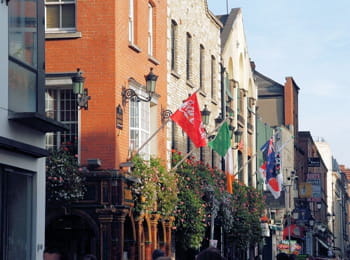 le quartier de temple bar, à dublin.