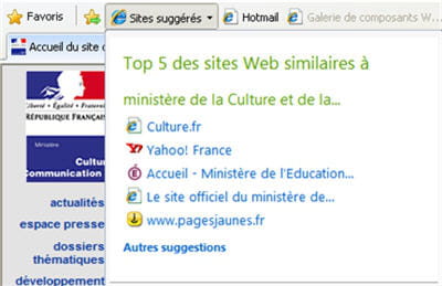ici, sur le site du ministère de la culture, on nous propose de nous rendre sur