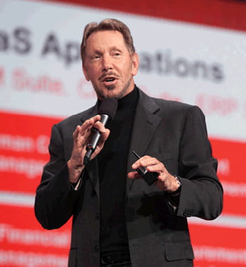 larry ellison, aux commandes d'oracle depuis sa création en 1976, a cette année