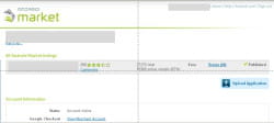 la partie de reporting et de gestion des applications de l'android market