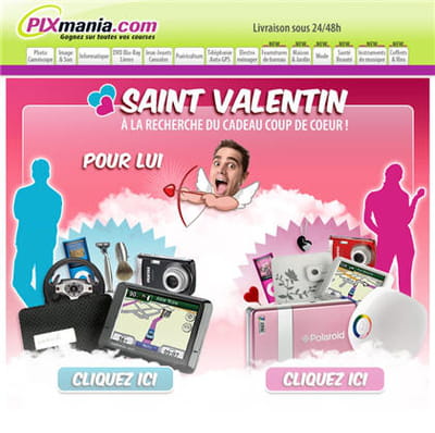 la campagne saint-valentin de pixmania