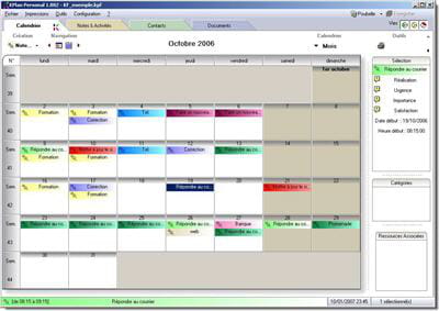 la gestion des contacts et du calendrier sous kplan