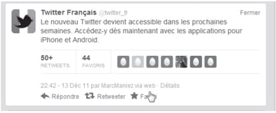 figure 1 - une capture de twitter.com présentant la mention 'via'.
