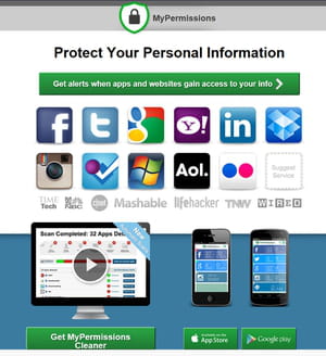 mypermissions gère les autorisations accordées à divers services par les