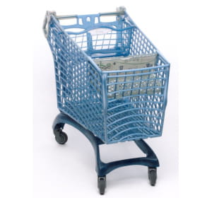 ce chariot est fabriqué avec 250 bouteilles de plastique recyclées.