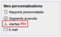 les alertes personnalisées