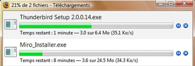 affichage plus rapide et gestionnaire efficace de téléchargement