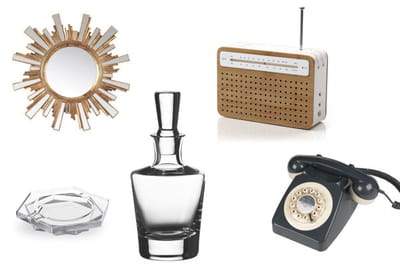 on parfait l'ambiance grâce à une sélection d'objets rétro.