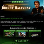 exemple d'e-mailing réalisé pour le tournoi johnny hallyday