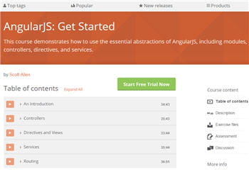 table des matières du cours introduisant angular.js