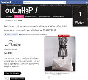be2store a conçu la boutique facebook de oulahop