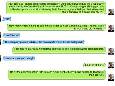 les comptes de connectu désactivés.