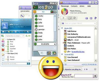 yahoo, icq, msn, ils peuvent être remplacés en entreprise par des outils