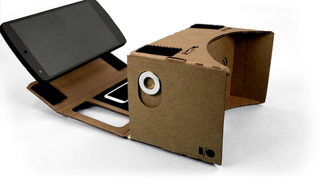 cardboard smartphone in