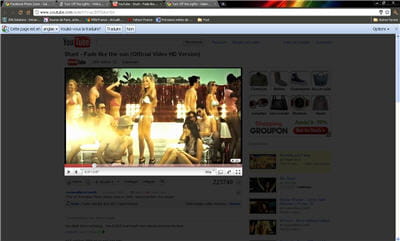copie d'écran d'une vidéo youtube en utilisant l'extension turn off the lights