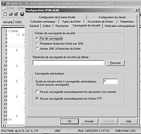 figure 28-4 : les backup d'ultraedit