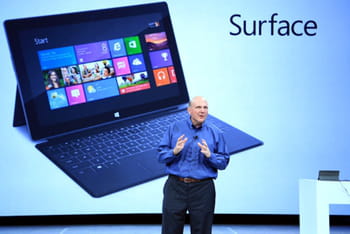 steve ballmer révèle la tablette microsoft surface, en juillet dernier.