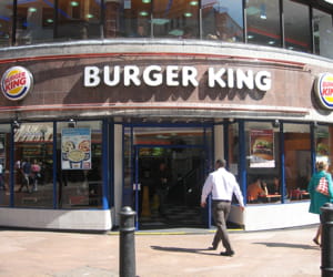 le restaurant burger king sur leicester square à london.