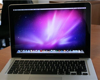 l'écran de démarrage de mac os x sur macbook pro