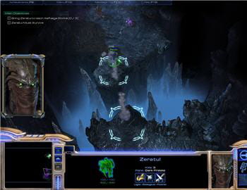 une mission où l'on dirige zeratul, un héros protoss aux pouvoirs bien utiles.
