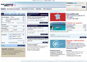 page d'accueil air france