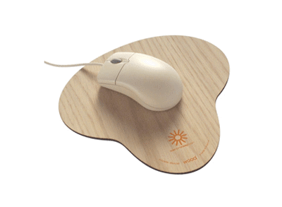 tapis de souris en bois