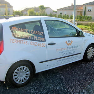 un véhicule de l'enseigne omega expertise.