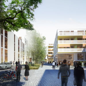 l'écoquartier 'l'union', dans la banlieue de lille, couvrira à terme 500 000