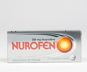nurofen 200 mg, boîte de 20 comprimés.
