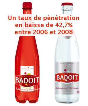 la badoit rouge.