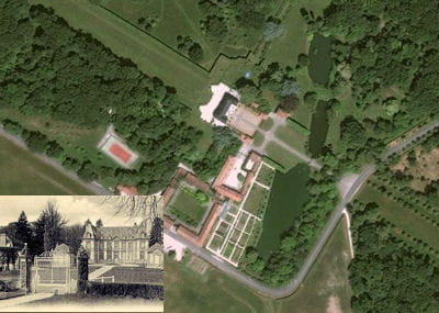 une vue aérienne du château de la mormaire.