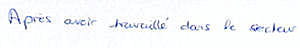 ecriture petite