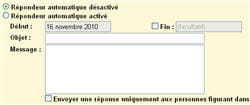 cette option n'est pas bien mise en valeur quelque soit le webmail.