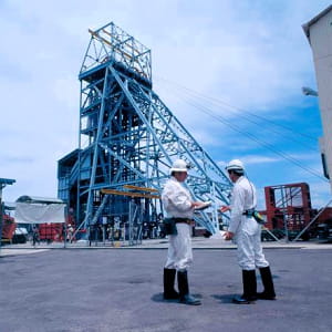 une mine de platine en afrique du sud.