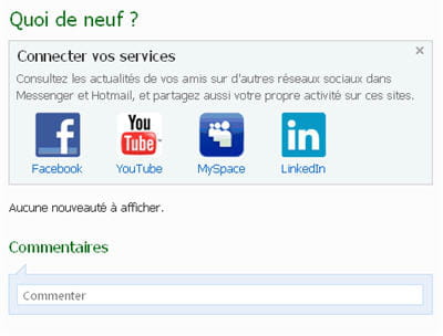 se servir de sa page windows live comme messagerie unifiée