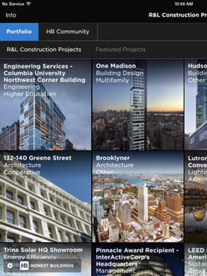 honest buildings a lancé une application ipad en mars 2014.