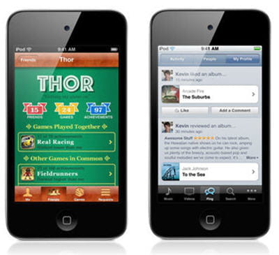 gamecenter et ping : les deux principales innovations de l'ios 4.1