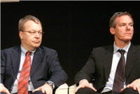 stephen elop, pdg de nokia et paul jacobs,pdg de qualcomm