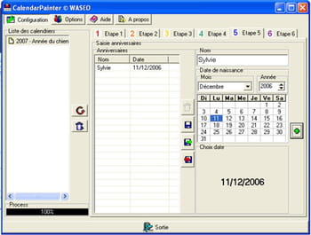 capture d'écran du logiciel