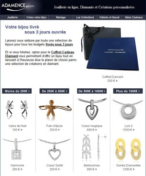 l'e-mailing d'adamence