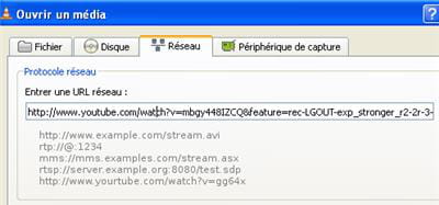 l'interface où il faut coller l'url de la vidéo qui nous intéresse.